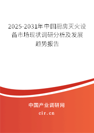 2025-2031年中國廚房滅火設備市場現狀調研分析及發展趨勢報告