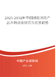2025-2031年中國儲能消防產品市場調查研究與前景趨勢