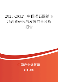 2025-2031年中國酒石酸鈉市場調查研究與發展前景分析報告