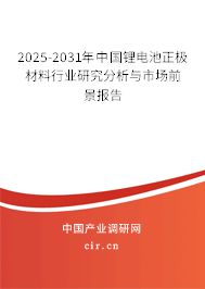 2025-2031年中國鋰電池正極材料行業研究分析與市場前景報告