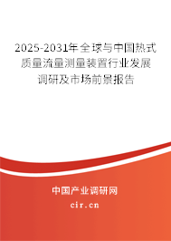 2025-2031年全球與中國熱式質量流量測量裝置行業發展調研及市場前景報告