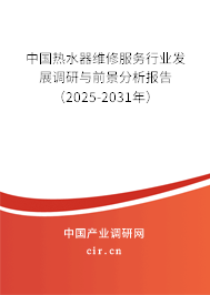 中國熱水器維修服務行業發展調研與前景分析報告（2025-2031年）