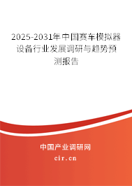 2025-2031年中國賽車模擬器設備行業發展調研與趨勢預測報告