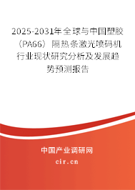 2025-2031年全球與中國塑膠（PA66）隔熱條激光噴碼機行業現狀研究分析及發展趨勢預測報告