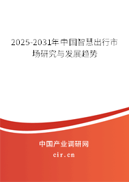 2025-2031年中國智慧出行市場研究與發展趨勢