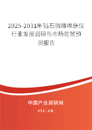 2025-2031年鉆石微雕喚膚儀行業(yè)發(fā)展調研與市場前景預測報告