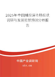 2025年中國觸控屏市場現狀調研與發展前景預測分析報告
