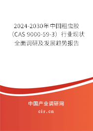 2024-2030年中國粗蟲膠（CAS 9000-59-3）行業現狀全面調研及發展趨勢報告