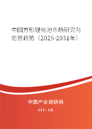 中國方形鋰電池市場研究與前景趨勢（2025-2031年）
