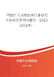 中國個人消費(fèi)信貸行業(yè)研究與發(fā)展前景預(yù)測報(bào)告（2025-2031年）
