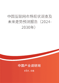 中國互聯(lián)網(wǎng)市場現(xiàn)狀調(diào)查及未來走勢預(yù)測報告（2024-2030年）