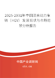 2025-2031年中國(guó)混合動(dòng)力車輛（HEV）發(fā)展現(xiàn)狀與市場(chǎng)前景分析報(bào)告
