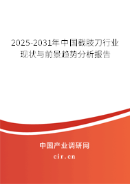 2025-2031年中國截肢刀行業現狀與前景趨勢分析報告