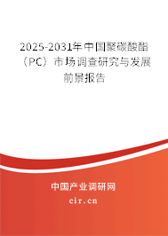 2025-2031年中國聚碳酸酯（PC）市場調查研究與發展前景報告