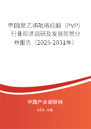 中國(guó)聚乙烯吡咯烷酮（PVP）行業(yè)現(xiàn)狀調(diào)研及發(fā)展前景分析報(bào)告（2025-2031年）