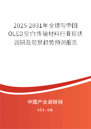 2025-2031年全球與中國OLED空穴傳輸材料行業現狀調研及前景趨勢預測報告
