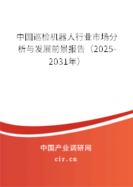 中國巡檢機器人行業市場分析與發展前景報告（2025-2031年）