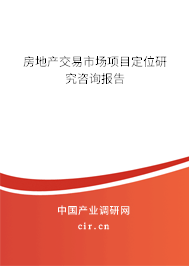 房地產(chǎn)交易市場項目定位研究咨詢報告
