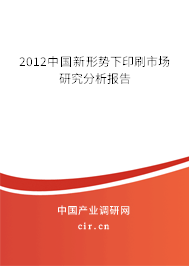 2012中國新形勢下印刷市場研究分析報告