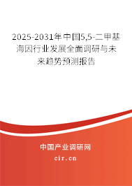 2025-2031年中國5,5-二甲基海因行業發展全面調研與未來趨勢預測報告