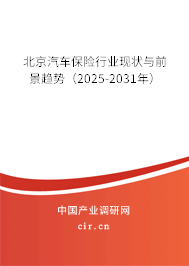 北京汽車保險行業現狀與前景趨勢（2025-2031年）