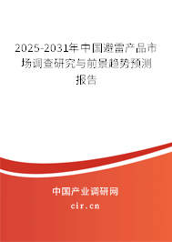 2025-2031年中國避雷產品市場調查研究與前景趨勢預測報告 2025-2031年中國避雷產品市場調查研究與前景趨勢預測報告