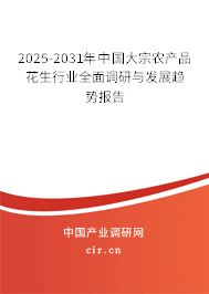 2025-2031年中國大宗農產品花生行業全面調研與發展趨勢報告