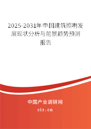 2024-2030年中國建筑照明發展現狀分析與前景趨勢預測報告