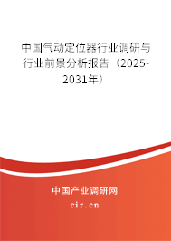 中國氣動定位器行業調研與行業前景分析報告（2025-2031年）