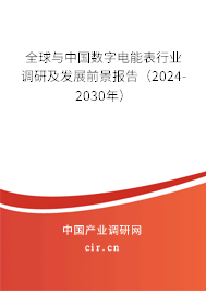 全球與中國數字電能表行業調研及發展前景報告（2024-2030年）