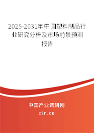 2025-2031年中國塑料制品行業研究分析及市場前景預測報告