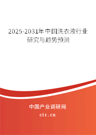 2025-2031年中國洗衣液行業研究與趨勢預測
