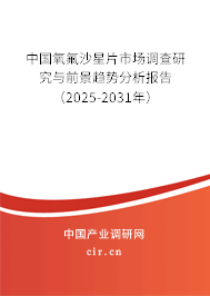 中國氧氟沙星片市場(chǎng)調(diào)查研究與前景趨勢(shì)分析報(bào)告（2025-2031年）