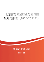北京智慧交通行業分析與前景趨勢報告（2025-2031年）
