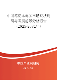 中國筆記本電腦市場現狀調研與發展前景分析報告（2025-2031年）