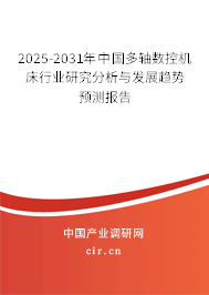 2025-2031年中國多軸數控機床行業研究分析與發展趨勢預測報告