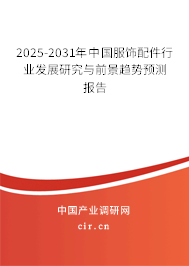 2025-2031年中國服飾配件行業(yè)發(fā)展研究與前景趨勢預(yù)測報(bào)告