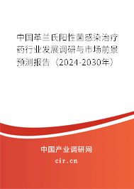 中國革蘭氏陽性菌感染治療藥行業發展調研與市場前景預測報告（2024-2030年）