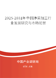 2025-2031年中國凈菜加工行業(yè)發(fā)展研究與市場(chǎng)前景