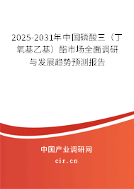 2025-2031年中國磷酸三（丁氧基乙基）酯市場全面調研與發展趨勢預測報告