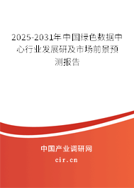 2025-2031年中國綠色數據中心行業發展研及市場前景預測報告
