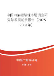 中國四氟硼酸鋰市場調查研究與發展前景報告（2025-2031年）