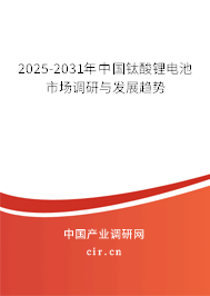 2025-2031年中國鈦酸鋰電池市場調(diào)研與發(fā)展趨勢