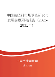 中國氟塑料市場調查研究與發展前景預測報告（2025-2031年）