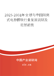 2025-2031年全球與中國隔離式電源模塊行業發展調研及前景趨勢