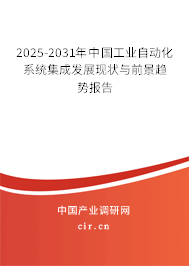 2025-2031年中國(guó)工業(yè)自動(dòng)化系統(tǒng)集成發(fā)展現(xiàn)狀與前景趨勢(shì)報(bào)告