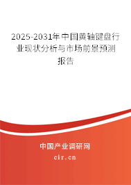 2025-2031年中國(guó)黃軸鍵盤行業(yè)現(xiàn)狀分析與市場(chǎng)前景預(yù)測(cè)報(bào)告