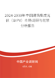 2024-2030年中國建筑集成光伏（BIPV）市場調研與前景分析報告