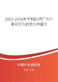 2025-2031年中國品牌廣告行業研究與趨勢分析報告