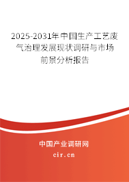 2025-2031年中國(guó)生產(chǎn)工藝廢氣治理發(fā)展現(xiàn)狀調(diào)研與市場(chǎng)前景分析報(bào)告